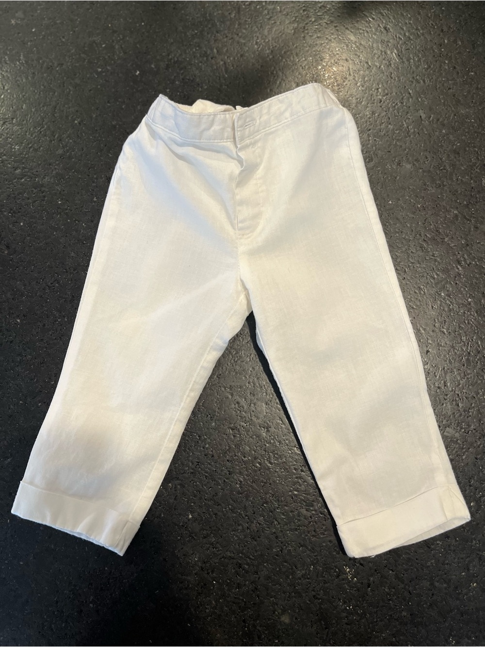 Janie and Jack White Linen-Blend Kids Pants